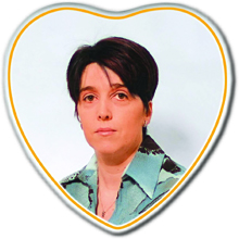 Porzellanbild, in Herzform, Grabsteinbild, Foto, Porzellan