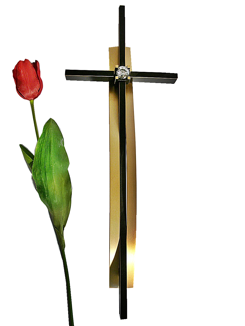 Grabkreuz, mit Swaroswski Kristall