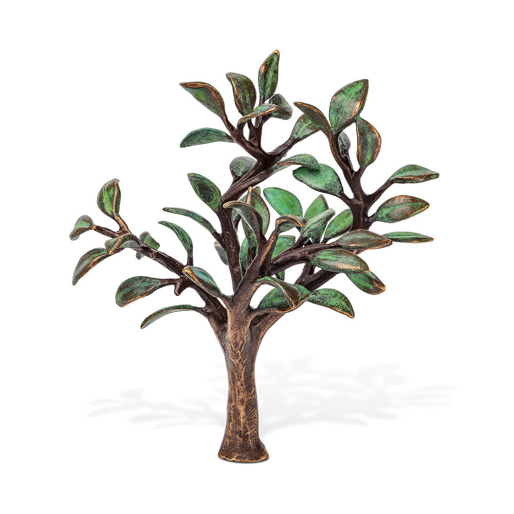 Baumskulptur, Baum aus Bronze, Grabschmuck,, 17cm Höhe