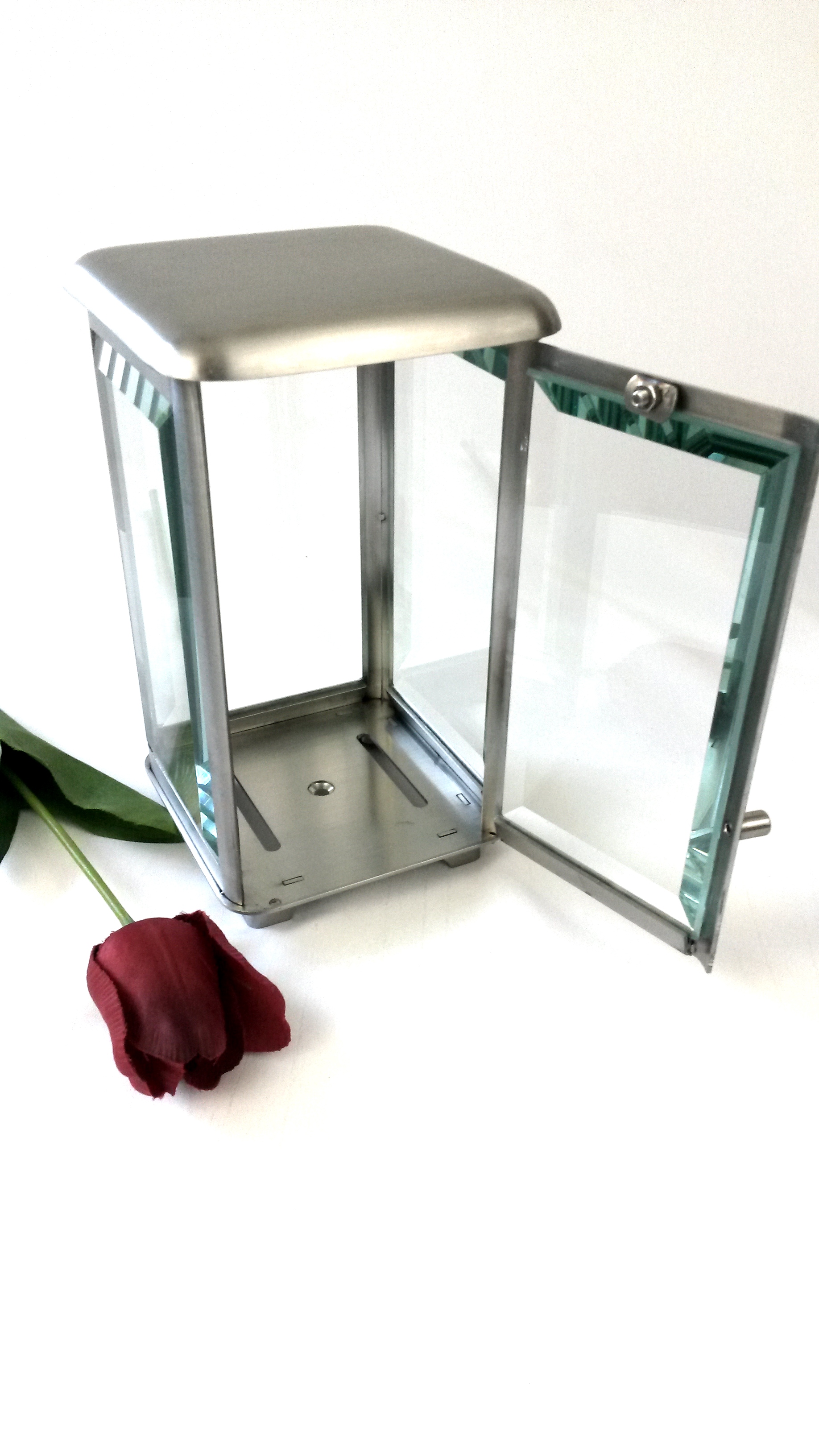 Edelstahllaterne, Grablampe, Edelstahl, Inox