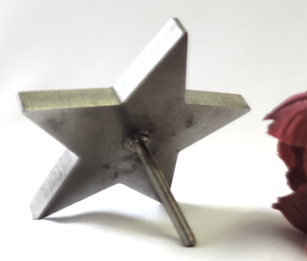 Stern, Edelstahl-Grabschmuck, 2 Größen