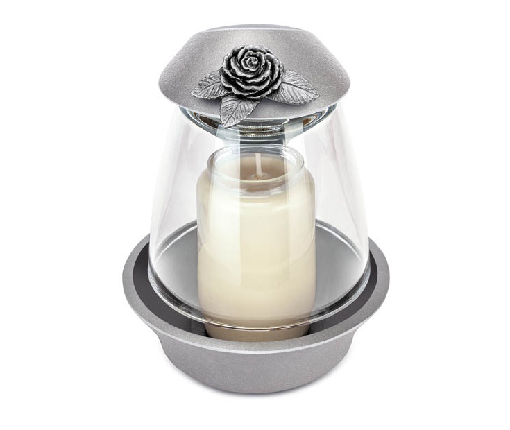 Kindergrablaterne mit Rose, Aluminium 