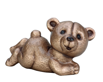 Teddy liegend, Bronze