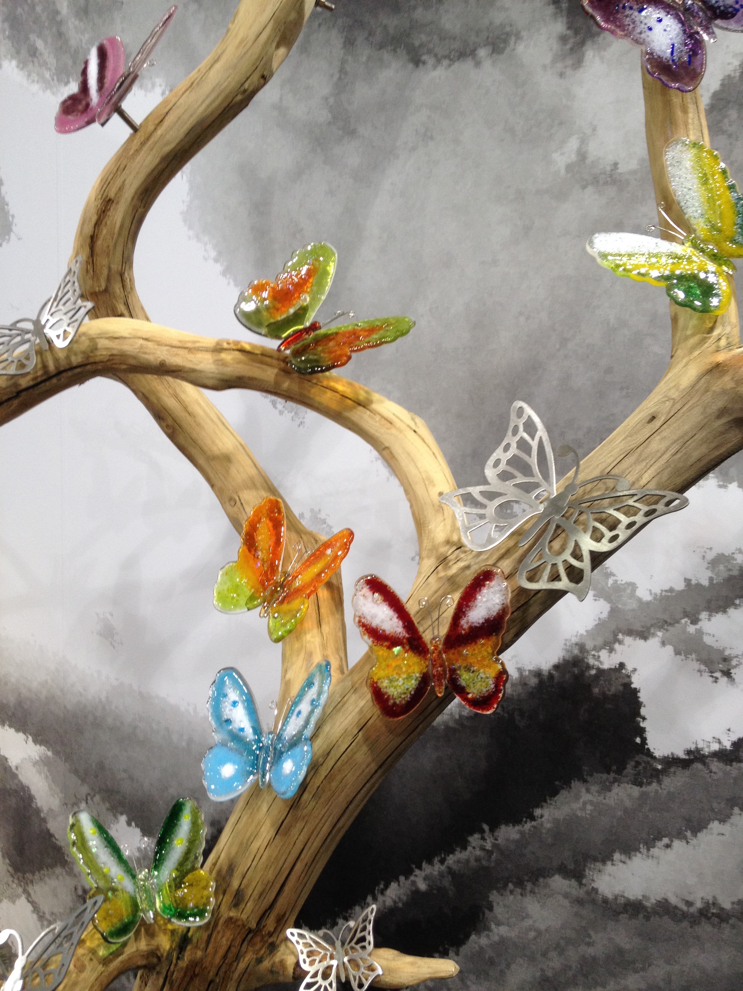 Kindergrabschmuck, Glasfalter, Schmetterling, Glas