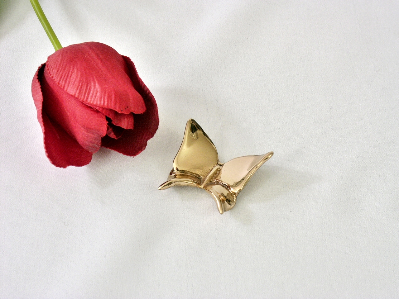 Schmetterling, golden, Grabschmuck Deko