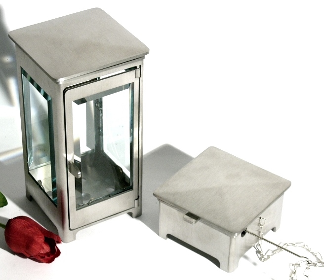 Edelstahl- Laterne, Grab, Lampe
