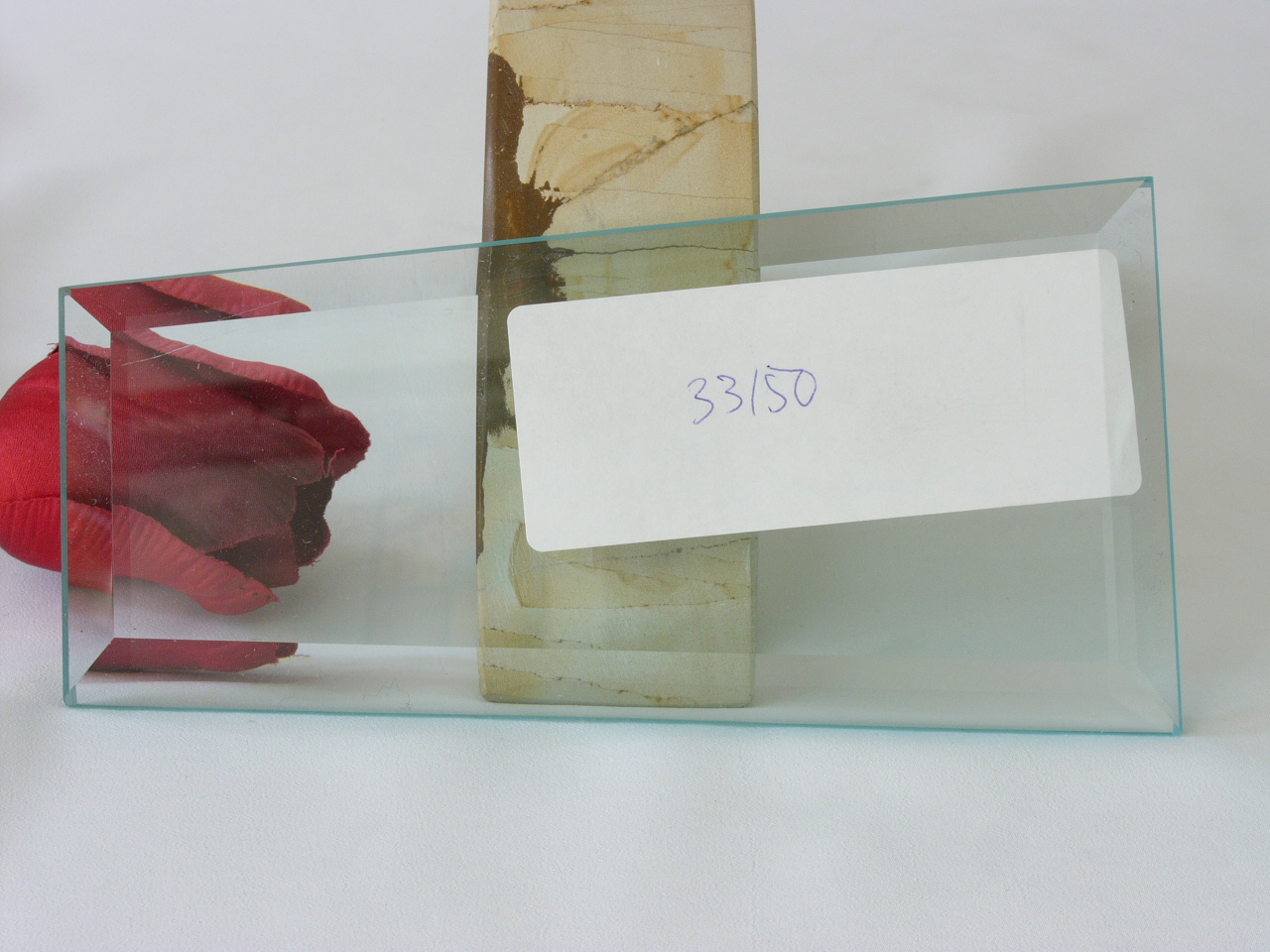 Trapezglas 163 mm h, 62/ 82 mm b