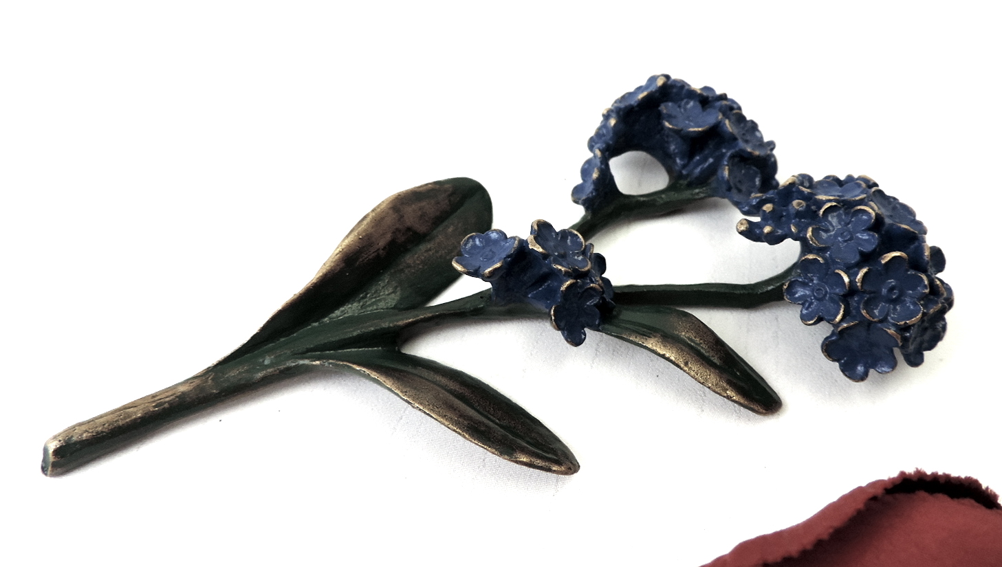 Vergissmeinnicht, Grabschmuck, Blumen aus Bronze