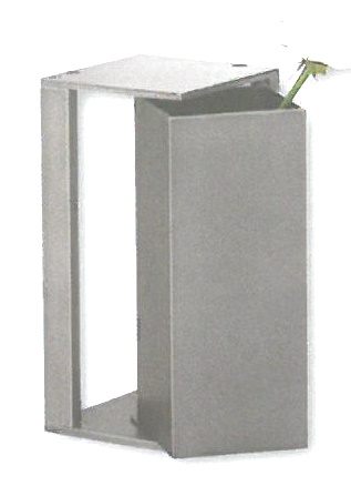 Einbauvase, Übereck- Vase, zum Einbau in den Stein