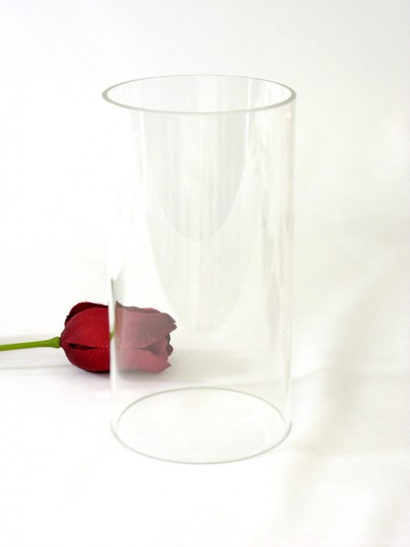 Glas rund, Glaszylinder, 20 cm h, 9 cm Ø, Glasstärke ca. 3 mm