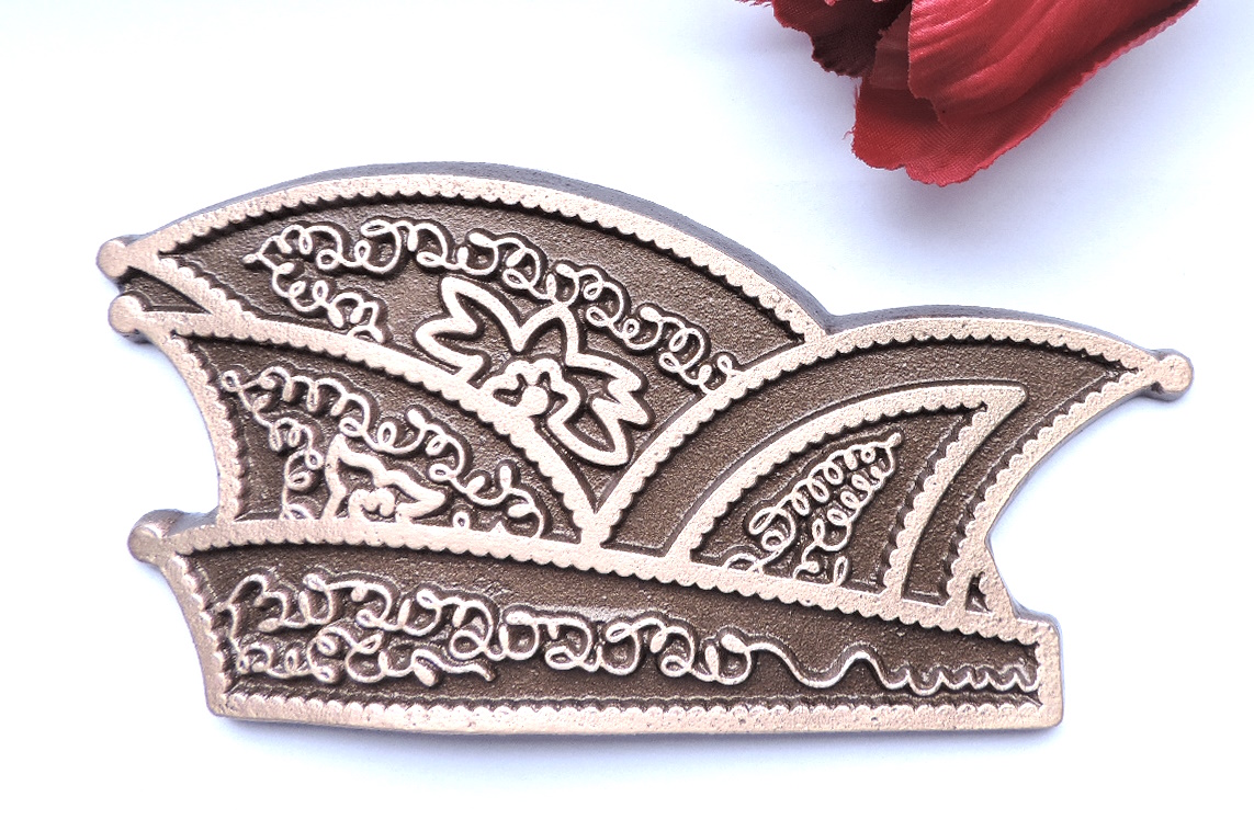 Narrenkappe, Komiteemütze, Prinzenkappe, Fasching, Karneval, Bronze