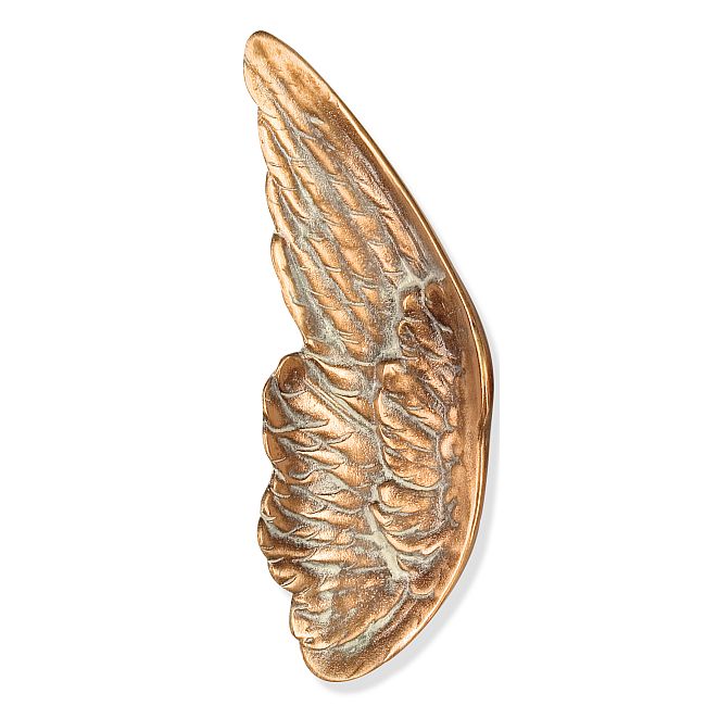 Engelsflügel, links, Grabschmuck, Bronzeskulptur