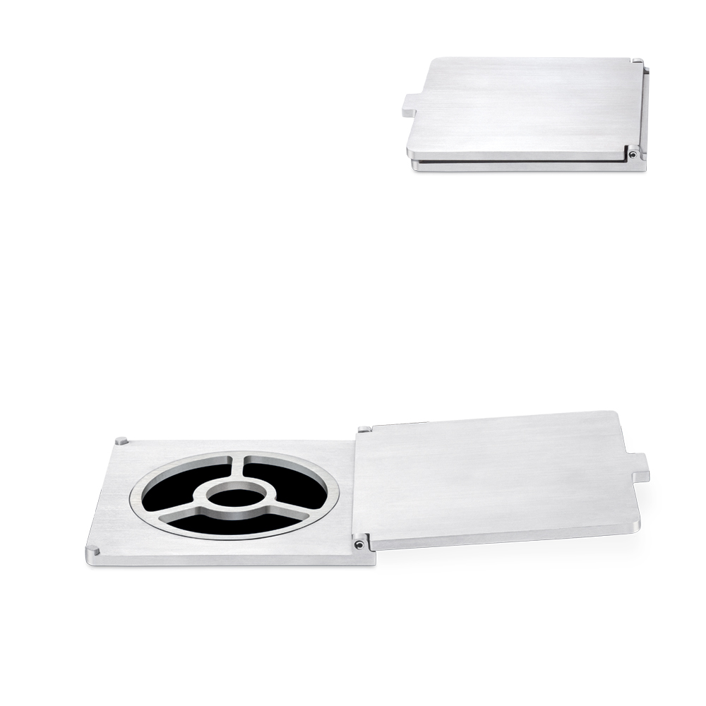 Vasenring mit Deckel, eckig, Edelstahl, Top- Design