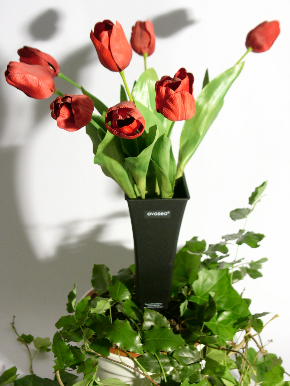 Kunststoffvase, Grab,Steckvase, Grabsteckvase, schwarz