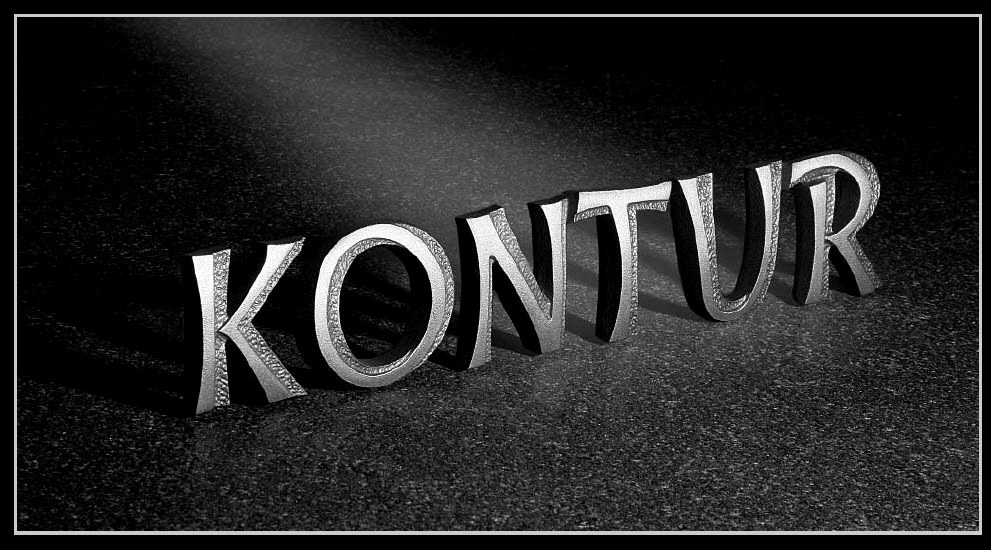 Aluminiumschrift "Kontur"