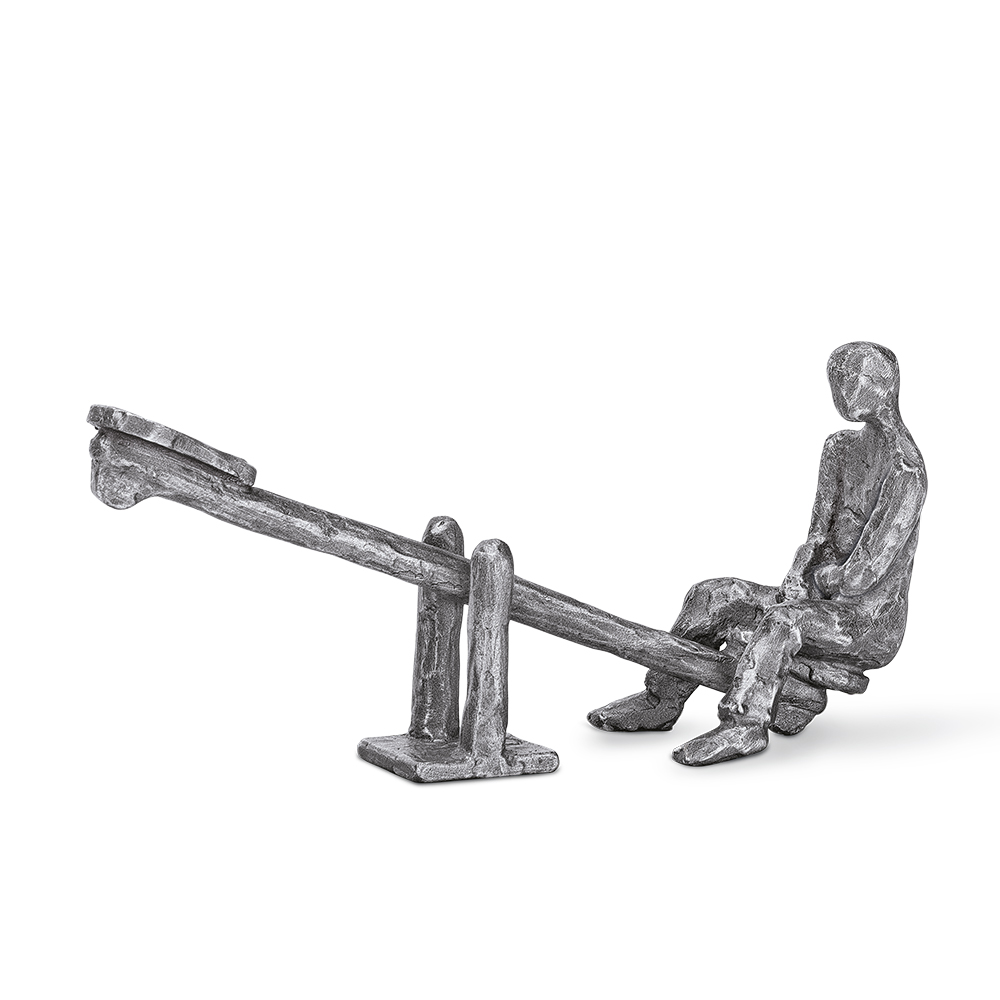 Wippe aus Aluminium, "Du fehlst"