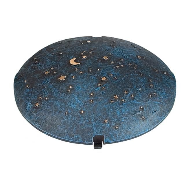 Deckel für Pflanzring "Sternenhimmel" blau
