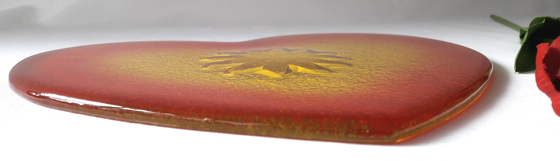 Herz, aus Glas, Tönung nach Wunsch