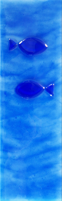 Gläsernes Schmuckelement "Wasser"