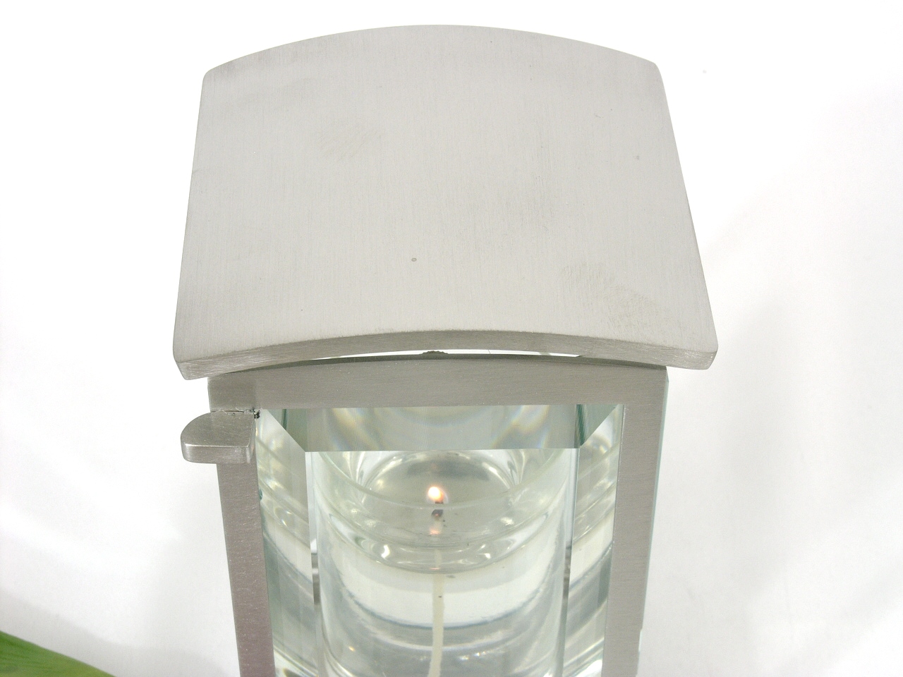 Laterne, "Quadrat", aus Edelstahl, Grabschmuck, Inox