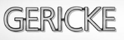 Schriftzug "Gericke" Aluminium