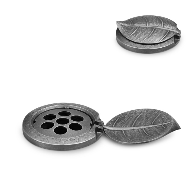 Vasenring mit Deckel "Blatt"