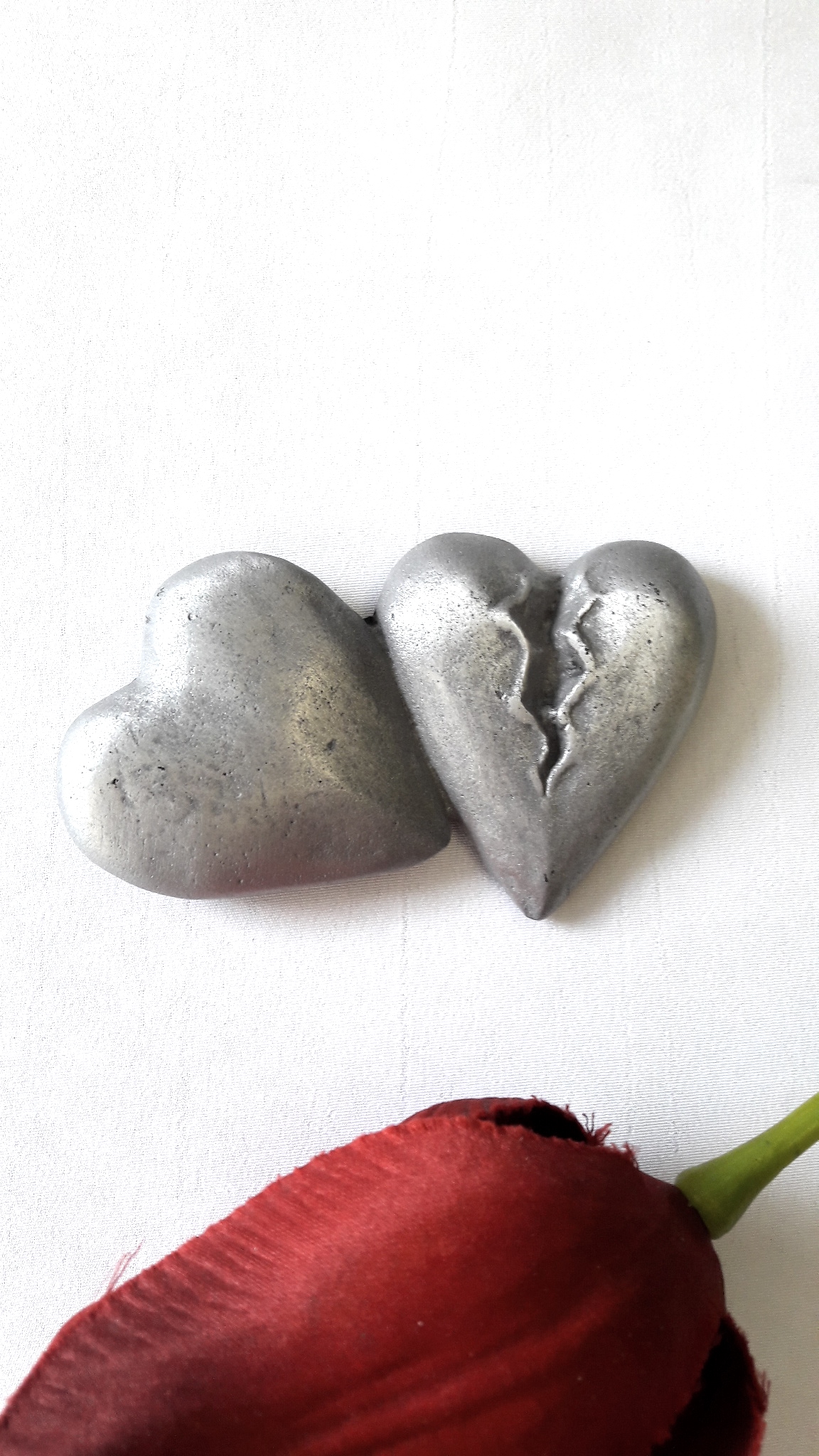 Herz, zwei Herzchen zusammen, Grabschmuck, Herzen
