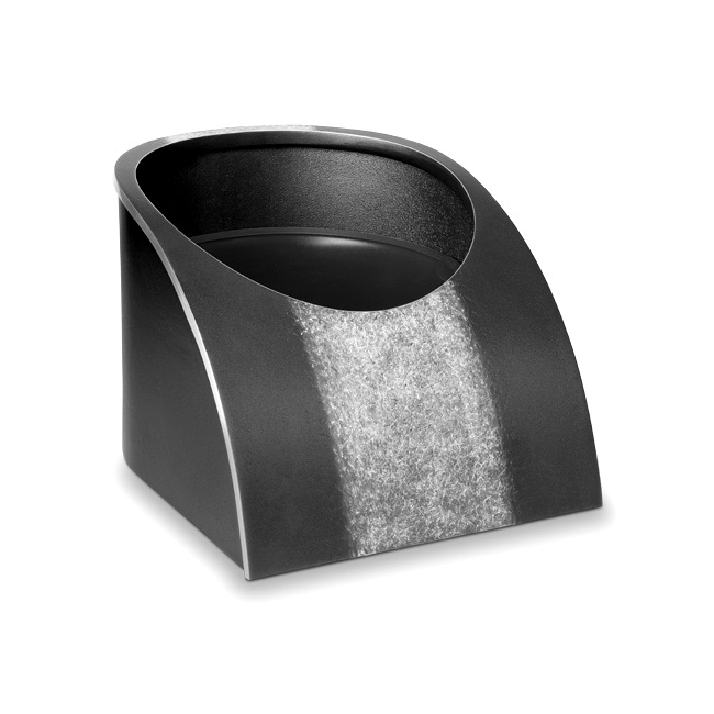 Schale mit Text, schwarz/ Ornament grau