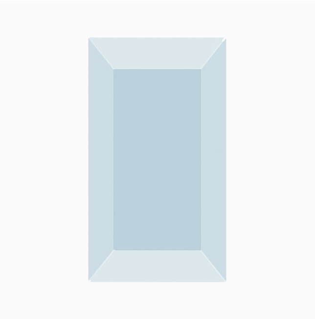 Ersatzglas, 13,3 x 7,1 cm