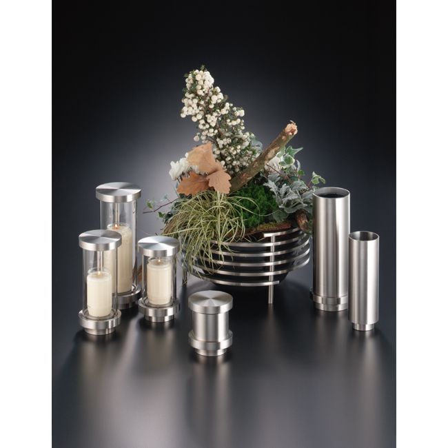 Laterne aus Edelstahl, Grablampe, Leuchte, Grabschmuck
