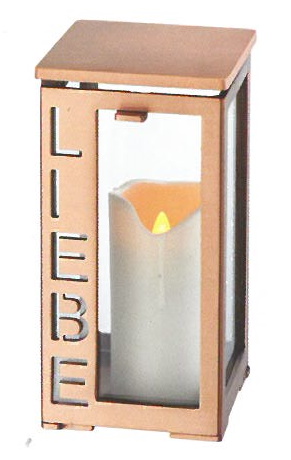 Laterne, Grableuchte, "Liebe", Grablampe, 2 Größen