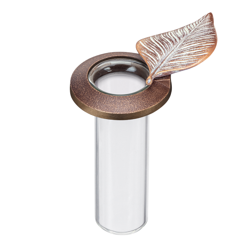 Kleiner Vasenring "mit Blatt", 6 cm Ø, Urnengrab