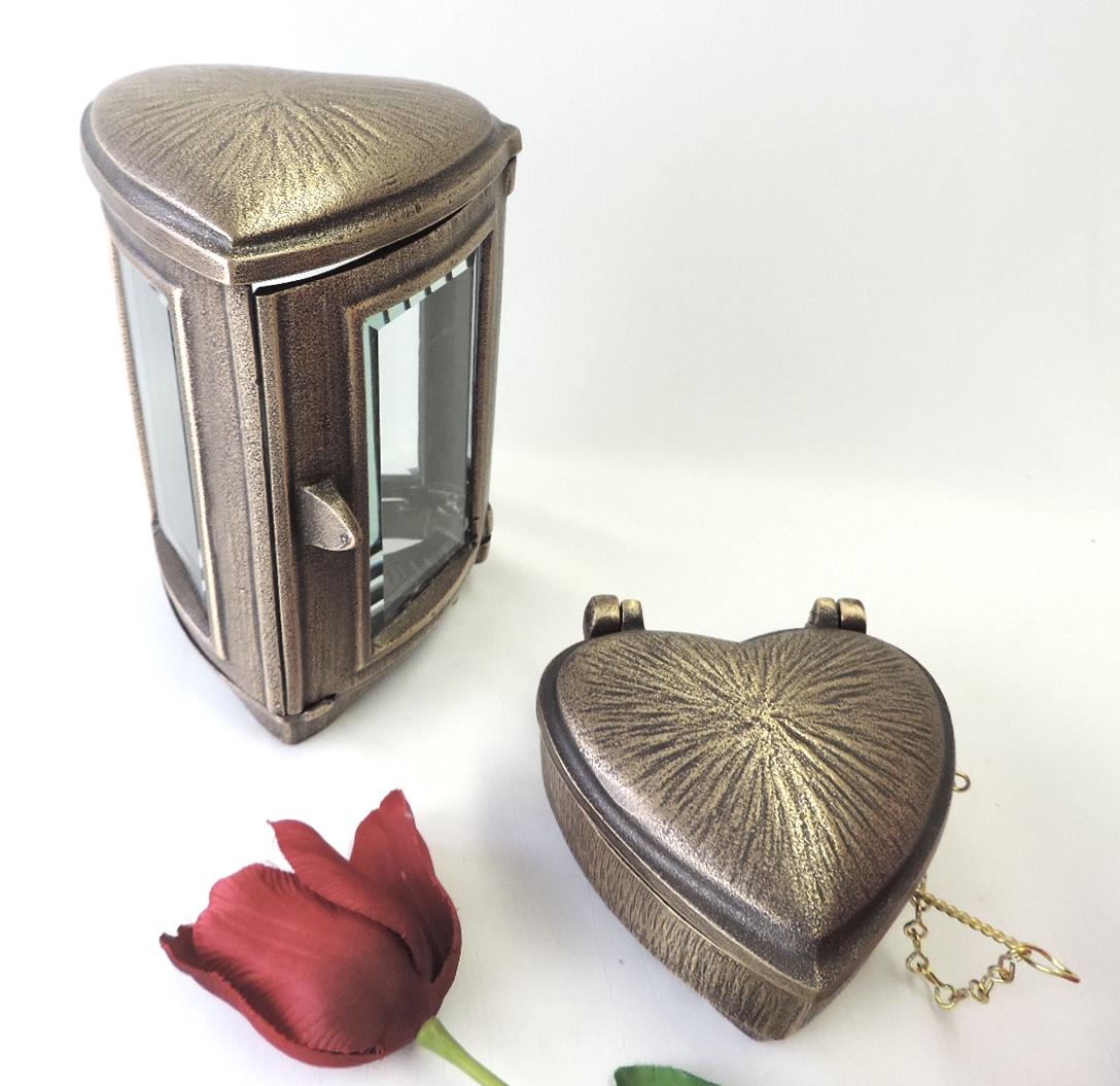 Grabschmuck Set, Laterne und Weihwasserschale, 2 Größen