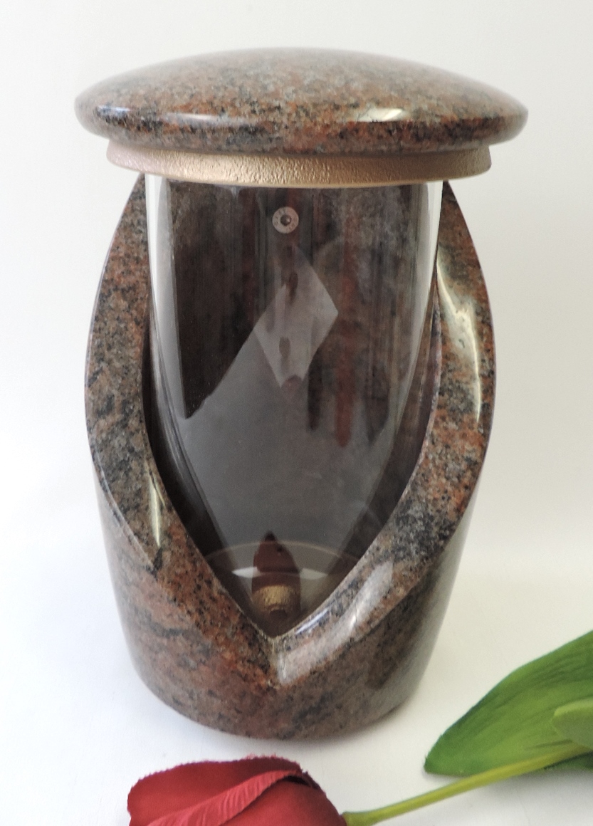 Grablaterne aus Granit "Multicolor red/ Cachemire"