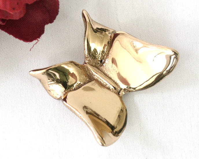 Schmetterling, golden, Grabschmuck Deko