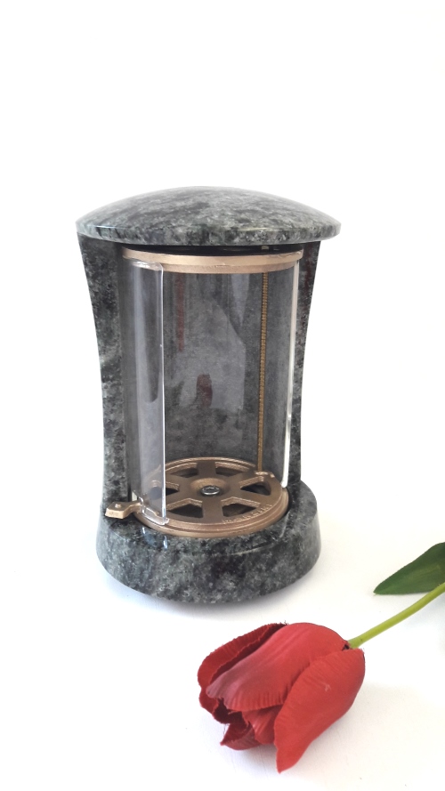 Grablaterne, Granit, 20 cm, Material nach Wahl