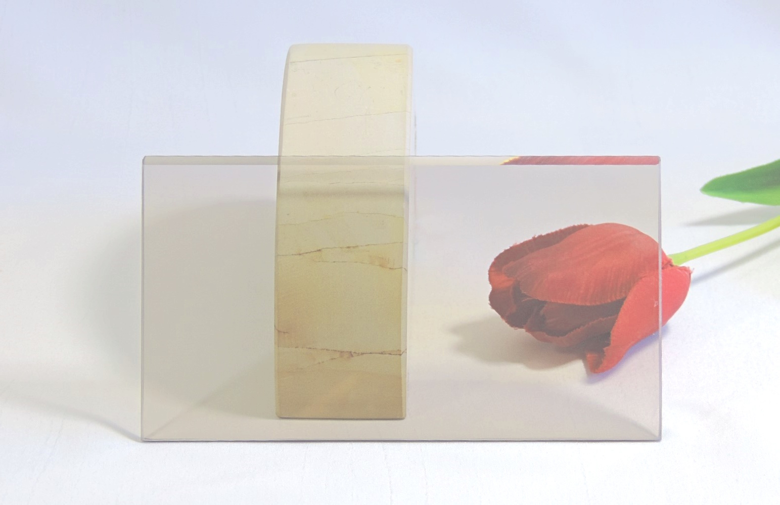 Parasolglas, Kante geschliffen, 16,4 x 9 cm 
