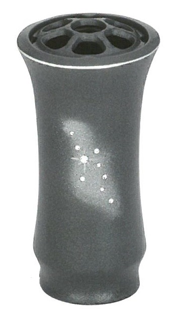 Blumenvase, Grabvase, mit farbigem Ornament, Vase für Grab, 2 Größen