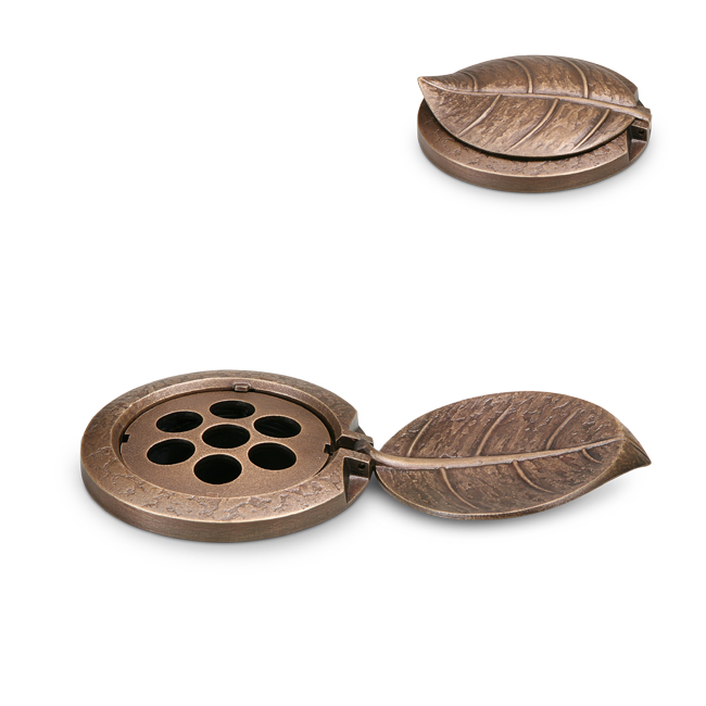 Vasenring mit Deckel "Blatt"