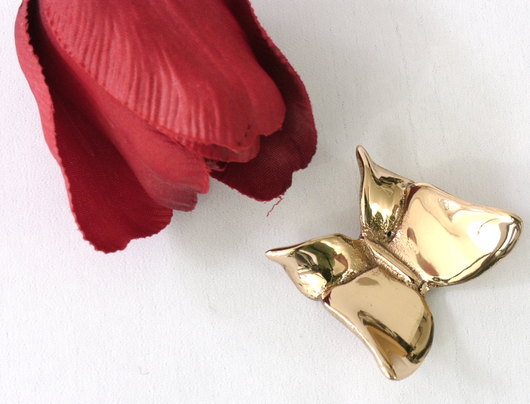Schmetterling, golden, Grabschmuck Deko