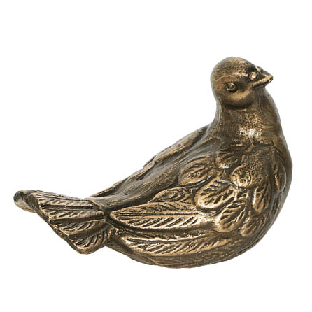 Taube, Täubchen, Grabschmuck, Symbol, Liebe, Bronzeskulptur