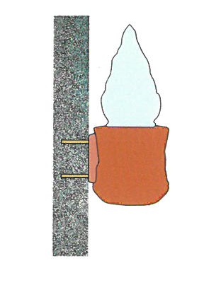 Wandlampe, Wandlaterne, batteriebetrieben,Kolumbarium,